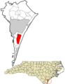New Hanover County North Carolina incorporated and unincorporated areas Myrtle Grove highlighted