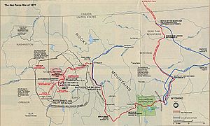 Archivo:Nez Perce War battle map-1877
