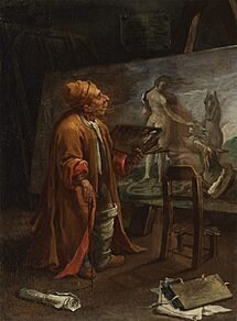 Pier Leone Ghezzi - Paolo de Matteis in his Studio