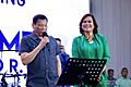 President Rodrigo Roa Duterte performs a duet with Sara Duterte-Carpio