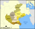 Provinces of Veneto map
