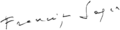 Signature de Françoise Sagan