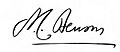 Signature of A. C. Benson