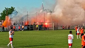 Archivo:UTA Arad Ultras, "Motorul" stadium 2015