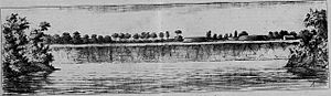 Archivo:Vista dos barrancos e fortificações de Curupaity, tomada de bordo do vapor Princeza