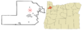 Yamhill County Oregon Incorporated and Unincorporated areas Carlton Highlighted