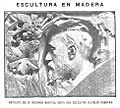 1904-12-19, El Gráfico, Escultura en madera, Retrato de D. Ricardo Baroja, obra del escultor Aurelio Cabrera