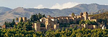 Archivo:Alcazaba de Málaga desde el puerto edited