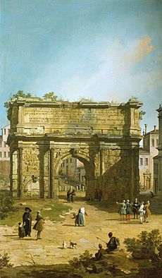 Archivo:Canaletto Arch of Septimius Severus