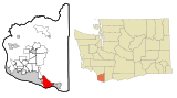Clark County Washington Incorporated and Unincorporated areas Camas Highlighted.svg