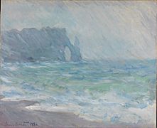 Claude Monet - Regnvær, Etretat - Google Art Project