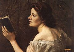 Archivo:Clelia del Grillo Borromeo (Otto Scholderer, Ragazza che legge, 1883)