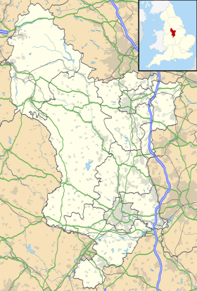 Chesterfield ubicada en Derbyshire
