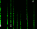 Digital rain animation small letters shine