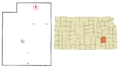 Greenwood County Kansas Incorporated and Unincorporated areas Madison Highlighted