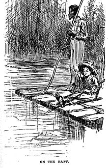 Archivo:Huck and jim on raft