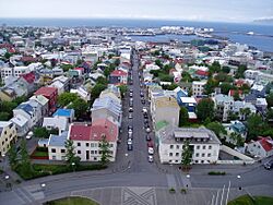 Archivo:Islande - Reykjavik du haut de la cathédrale