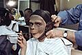Kim Hunter in makeup Planet of the Apes