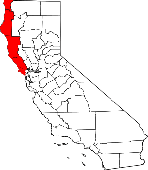 Archivo:Map of California highlighting North Coast region