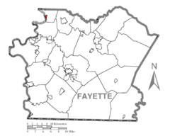 Map of Fayette City, Fayette County, Pennsylvania Highlighted.png