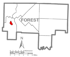 Map of Tionesta, Forest County, Pennsylvania Highlighted.png
