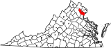 Map of Virginia highlighting Prince William County.svg