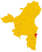 Map of comune of Tortolì (province of Nuoro, region Sardinia, Italy) - 2016.svg