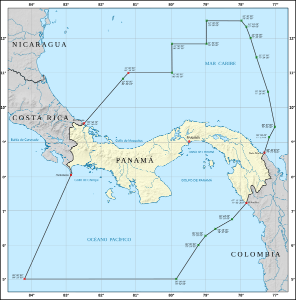 Archivo Mapa De Panamá Fronteras 2788