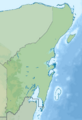 Mexico Quintana Roo topographic location map