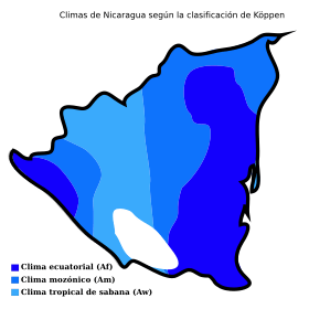 Archivo:Nicaragua map of Köppen climate classification-es