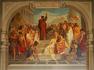 Archivo:Paulus predigt in Athen - Aula des Johanneums Zittau