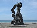 Pitsunda, Abkhazia, Medea on the beach of Black Sea 2