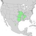 Prunus mexicana range map 1
