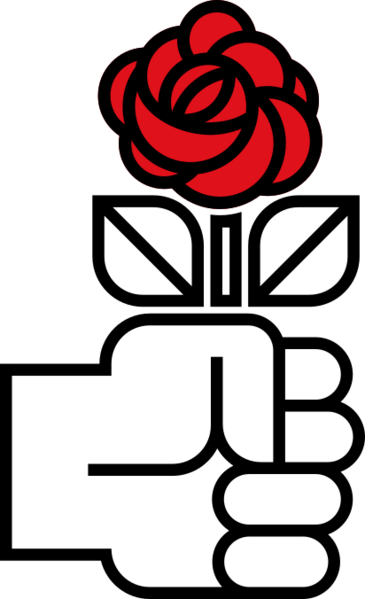 PvdA logo roos in vuist