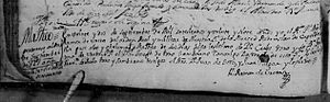 Archivo:Registro del bautismo de Mateo de Toro-Zambrano