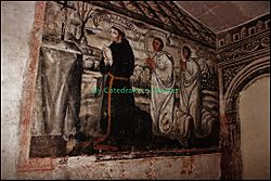 Archivo:Stairwell murals at the Saint Nicholas of Tolentino Temple and Convent of Actopan (4)