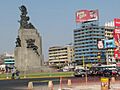 Statue in plaza