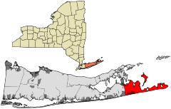 Suffolk County, NY, towns and villages Town of East Hampton highlighted.svg