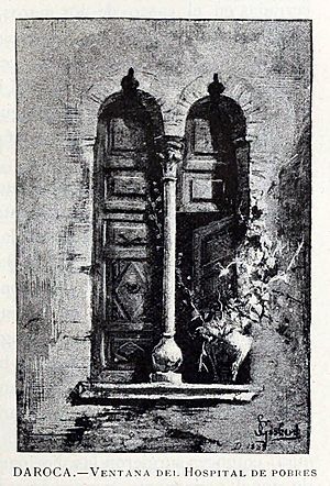 Archivo:1886, España, sus monumentos y sus artes, su naturaleza e historia, Aragón, Daroca, Ventana del hospital de pobres, Gisbert