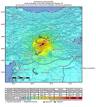 2020-01-24 Doganyol, Turkey M6.7 earthquake shakemap (USGS).jpg