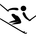 Alpine skiing pictogram