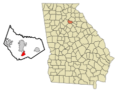 Barrow County Georgia Incorporated and Unincorporated areas Bethlehem Highlighted.svg