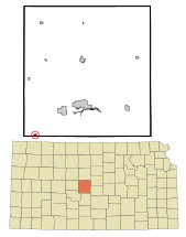 Barton County Kansas Incorporated and Unincorporated areas Pawnee Rock Highlighted.svg