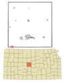 Barton County Kansas Incorporated and Unincorporated areas Pawnee Rock Highlighted