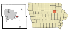 Black Hawk County Iowa Incorporated and Unincorporated areas Elk Run Heights Highlighted.svg