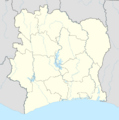 Côte d'Ivoire adm location map