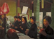 Archivo:Chanting The Buddhist Scriptures,by Li Mei-shu