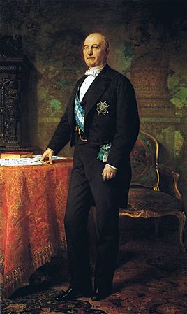 Archivo:F. de Madrazo - 1876, Juan Manuel Manzanedo González, I Marqués de Manzanedo y I Duque de Santoña (Cámara de Comercio e Industria de Madrid, 200 x 125 cm)