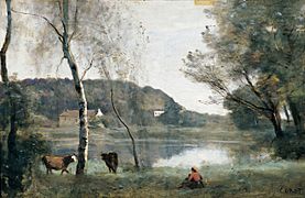 L'étang de Ville-d'Avray - Jean-Baptiste Camille Corot