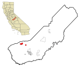 Madera County California Incorporated and Unincorporated areas Chowchilla Highlighted.svg